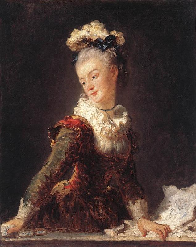 Jean Honore Fragonard Marie-Madeleine Guimard, Dancer Norge oil painting art